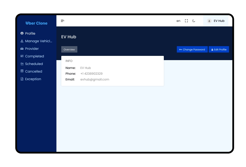 Hub Web Panel